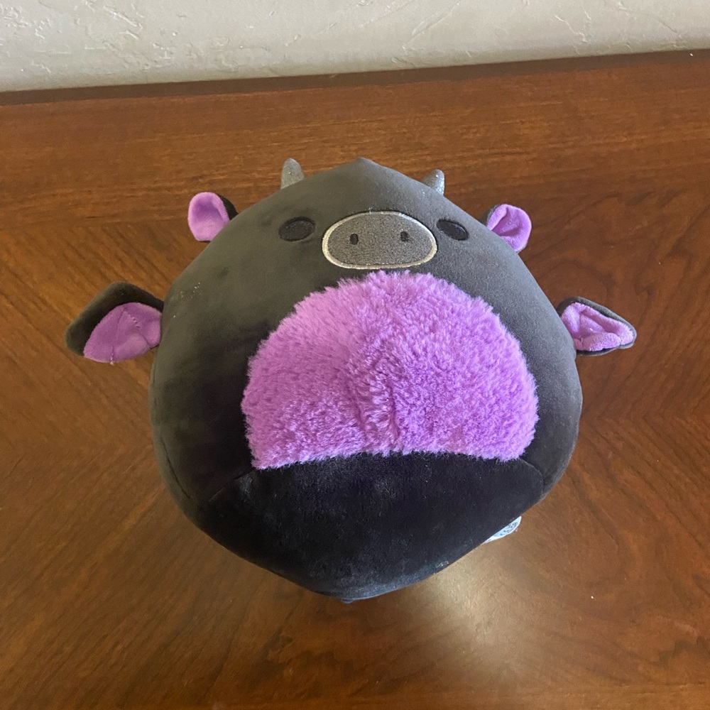 Squishmallows Dent the Halloween Purple and Black Dragon 8”